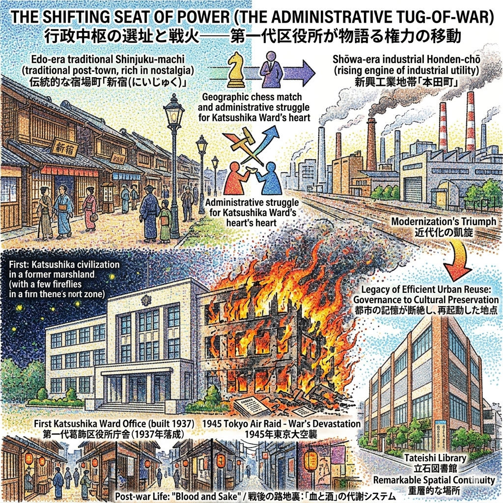 行政中枢の選址と戦火——第一代区役所が物語る権力の移動