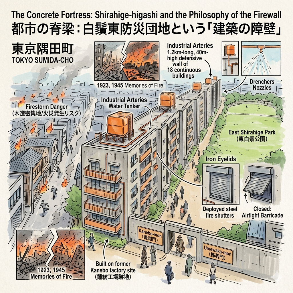 都市の脊梁:白鬚東防災団地という「建築の障壁」