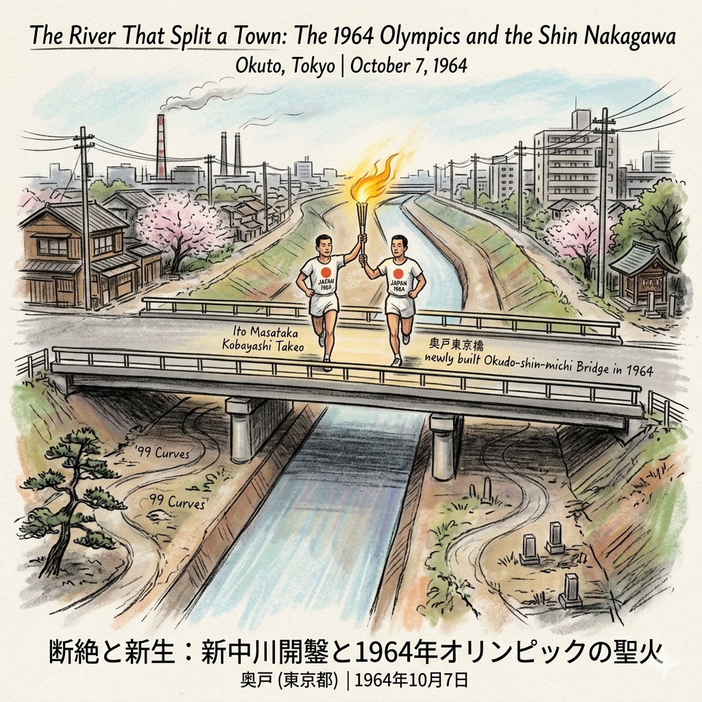 断絶と新生：新中川開鑿と1964年オリンピックの聖火