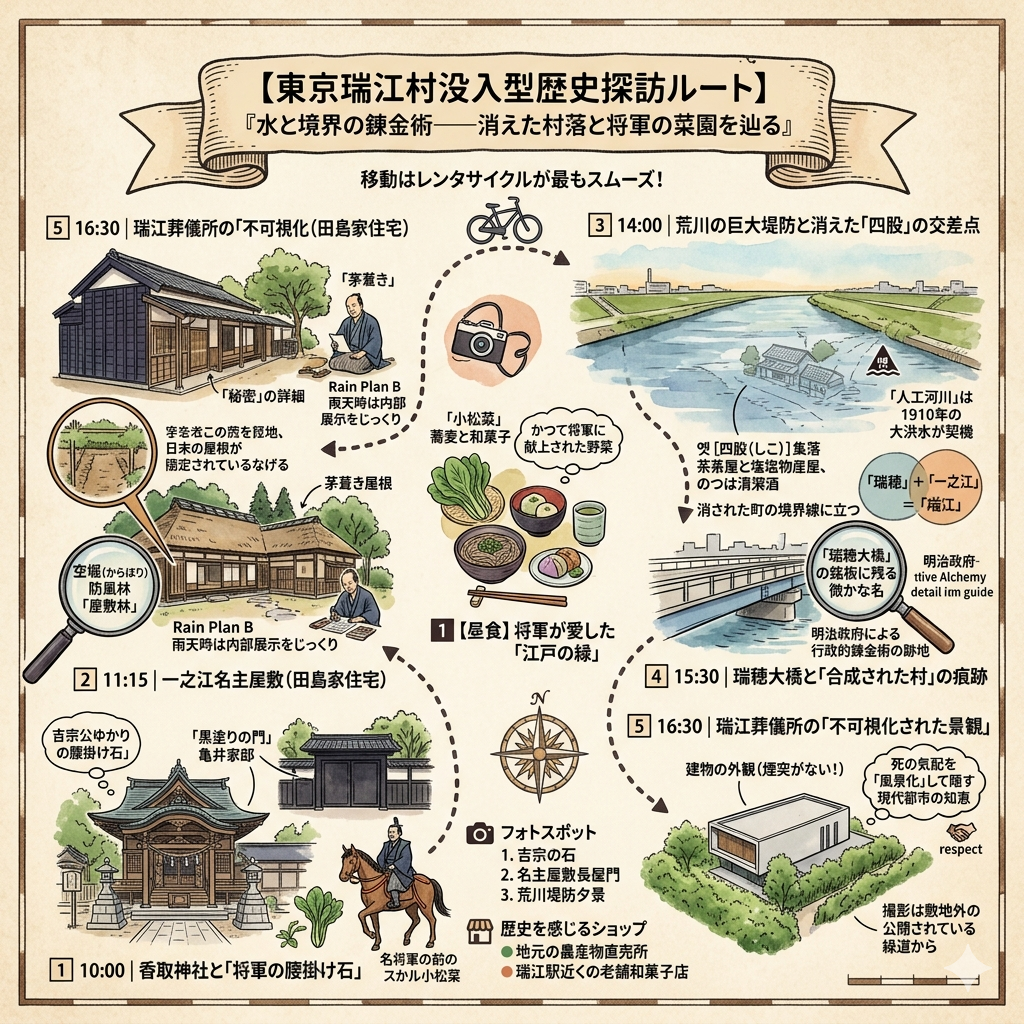 瑞江歴史散策ガイド：一之江名主屋敷と東京東部の液体の歴史