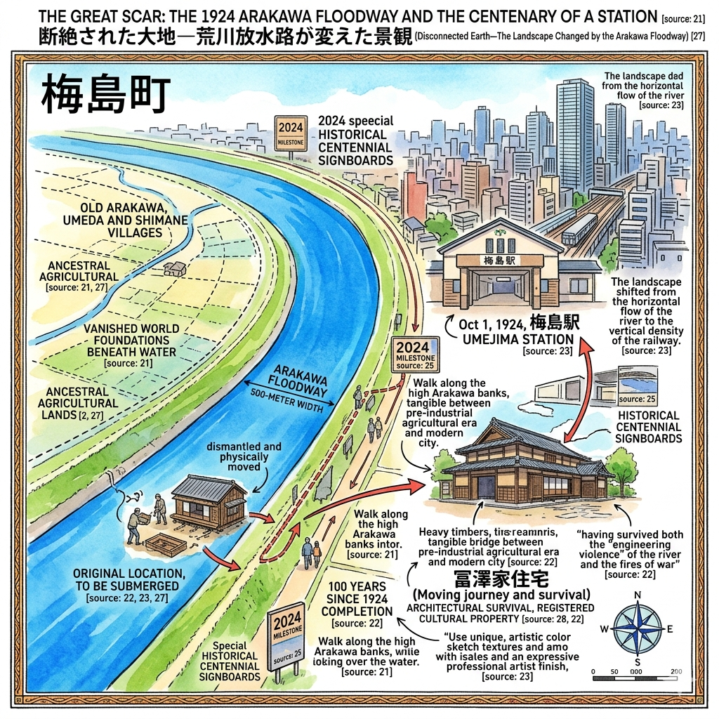 La cicatrice de l’eau : le canal d’Arakawa et la rupture du paysage