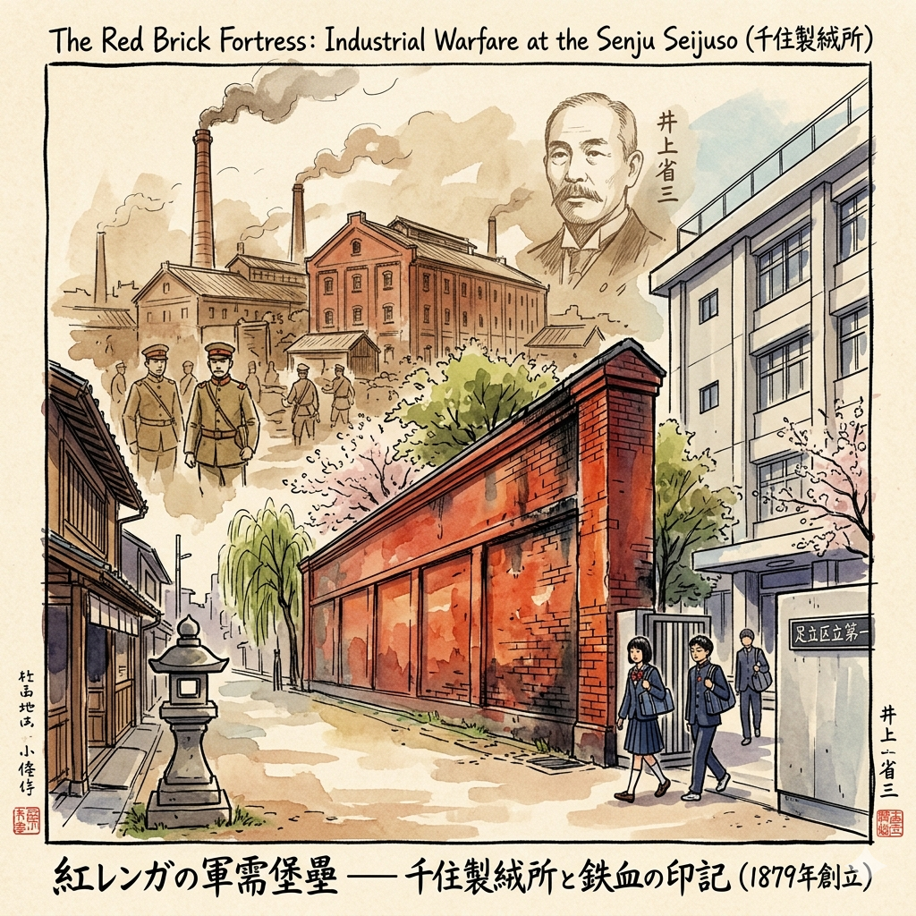 紅磚牆內的軍事堡壘：千住製絨所的鐵血印記
