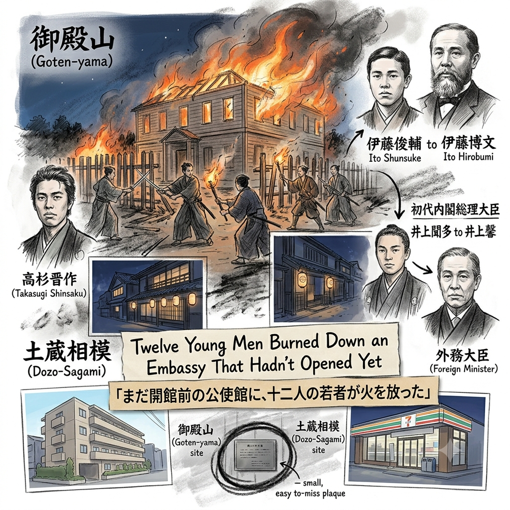 十二個年輕人燒了一座還沒落成的洋館,後來成了明治政府的建國者