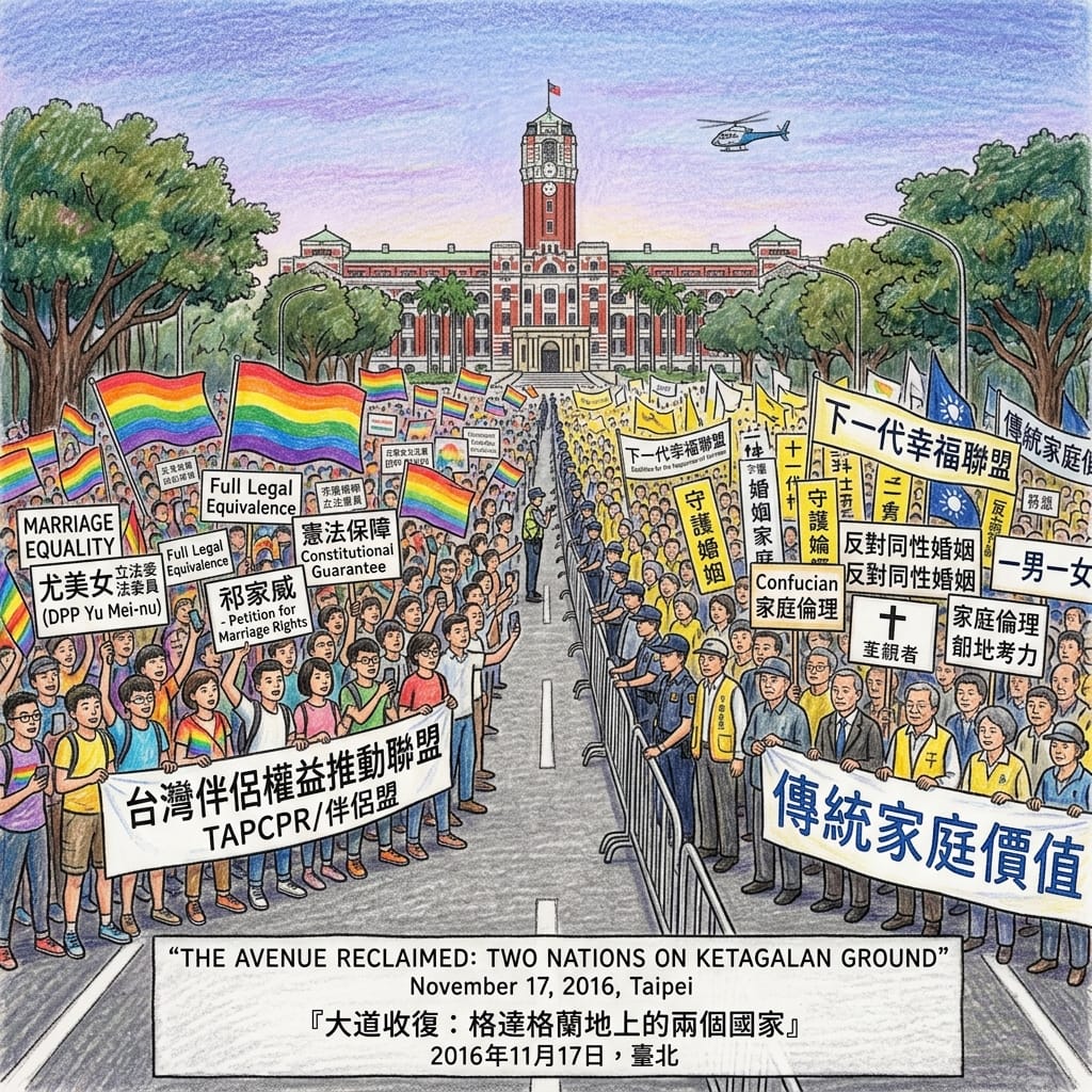 凱達格蘭的幽靈：一條大道上的兩個台灣