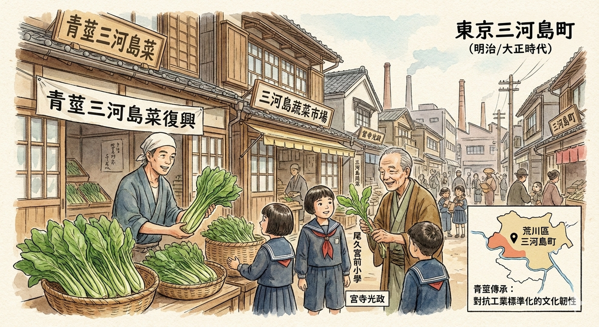 Ce légume traditionnel est cultivé à l'école primaire d'Ogumiyamae.