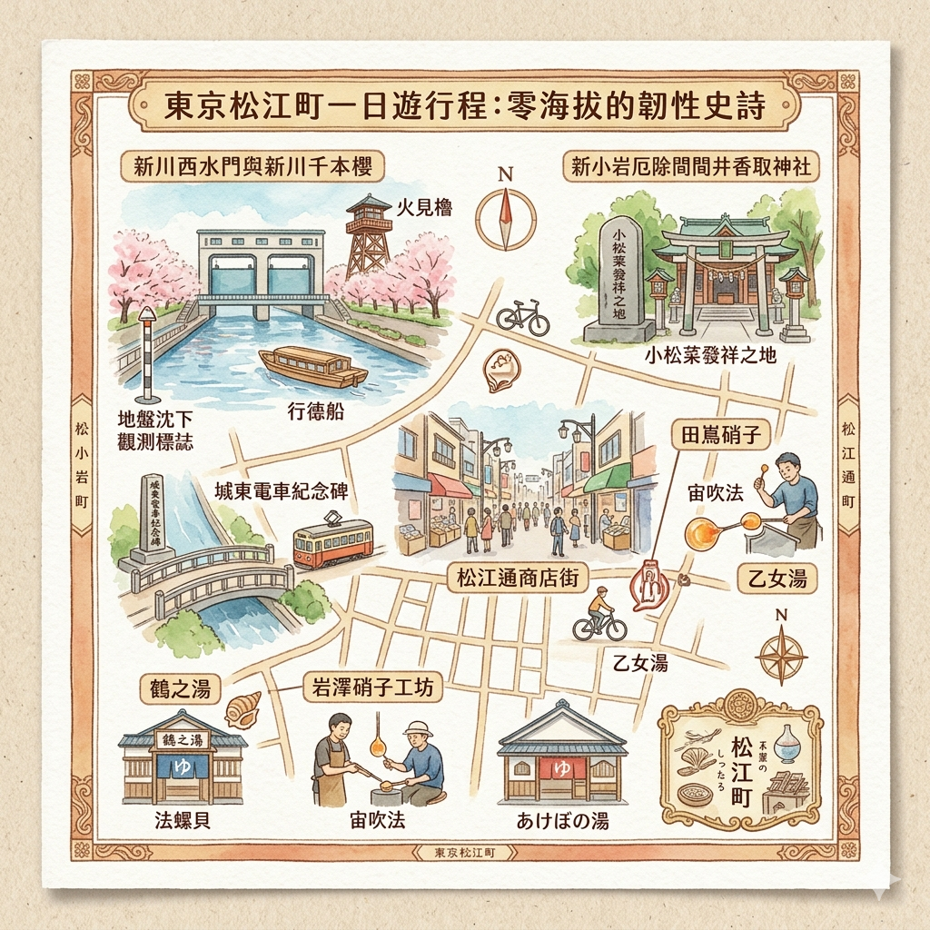 東京松江町一日遊行程