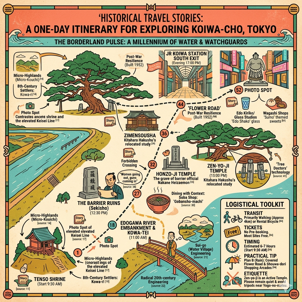 One-Day Itinerary for Koiwa-cho, Tokyo