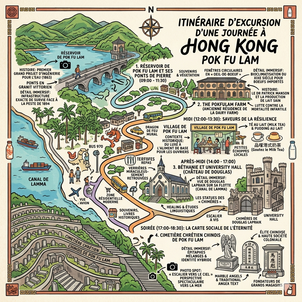 Itinéraire d'excursion d'une journée à Hong Kong Pok Fu Lam