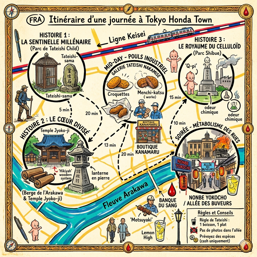 Itinéraire d'une journée à Tokyo Honda Town