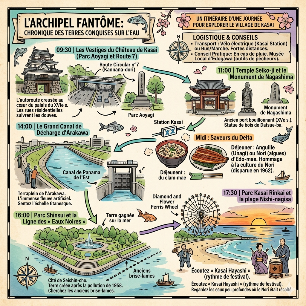 Un itinéraire d'une journée pour explorer le village de Kasai, à Tokyo