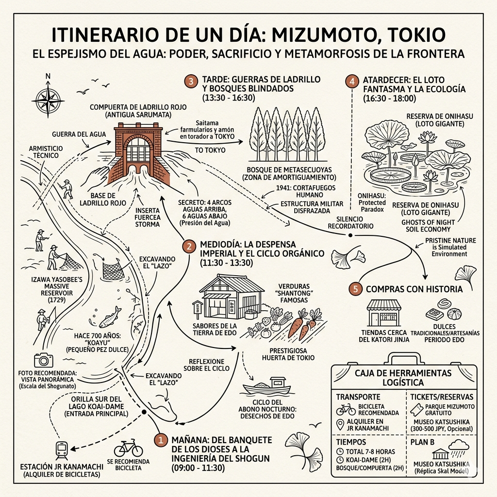 Itinerario de un día para el pueblo de Mizumoto, Tokio