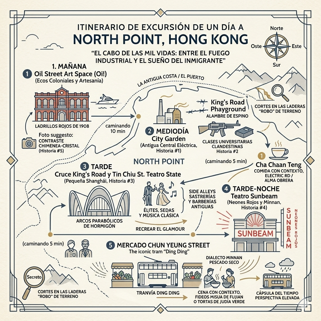 Itinerario de excursión de un día a North Point, Hong Kong