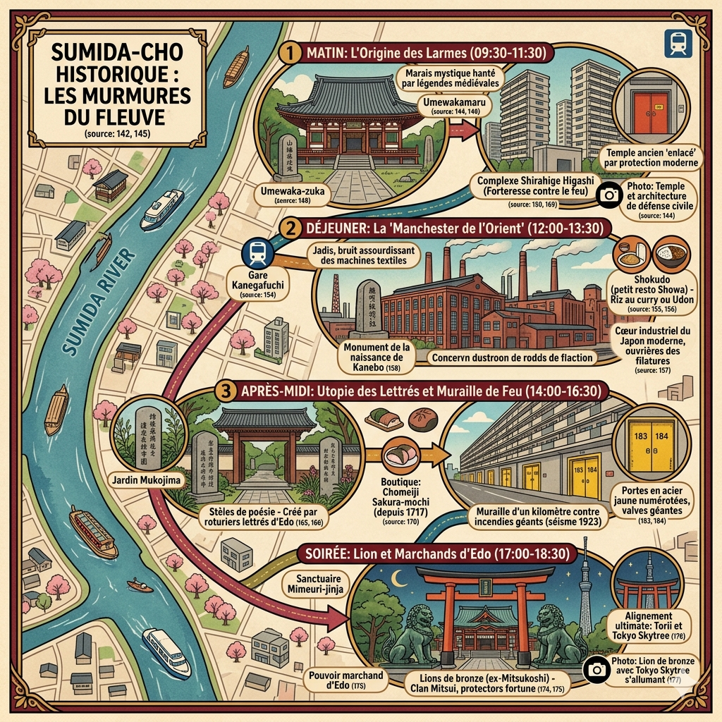 Un itinéraire d'une journée pour explorer Sumida-cho, à Tokyo