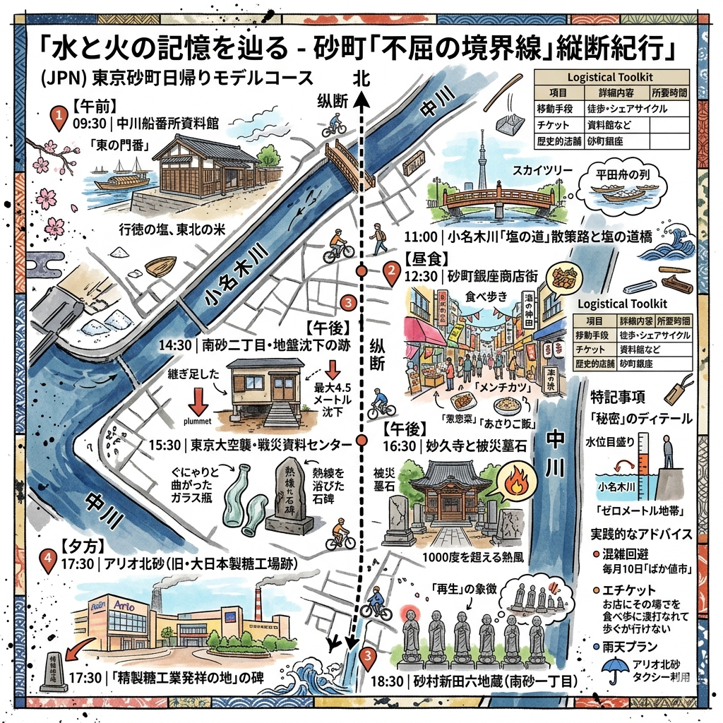 東京砂町日帰りモデルコース