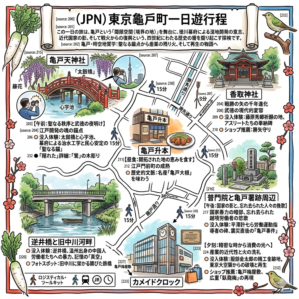 東京砂町日帰りモデルコース