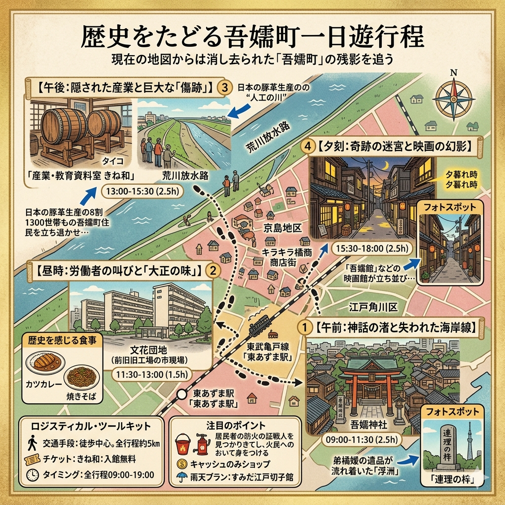 東京吾嬬町一日遊行程