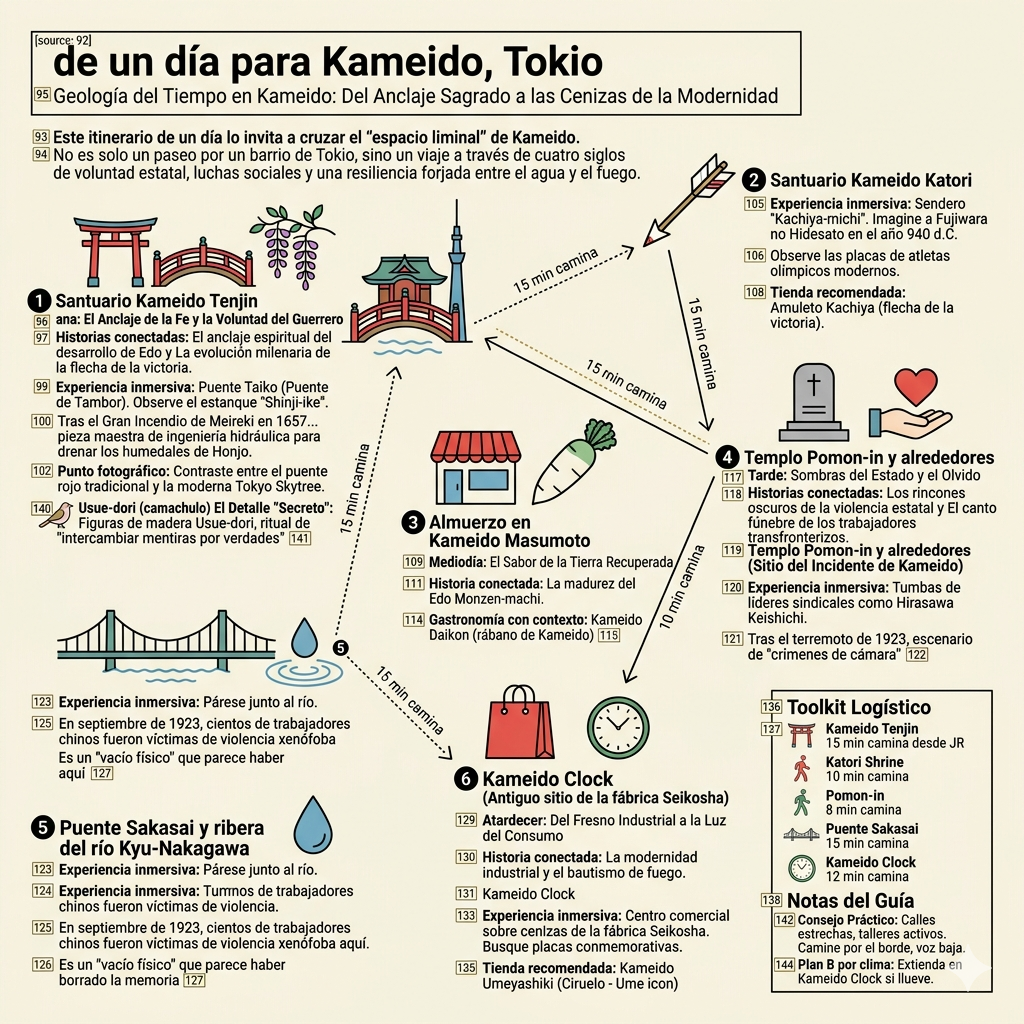 Itinerario de la excursión de un día a Tokio Sunamachi