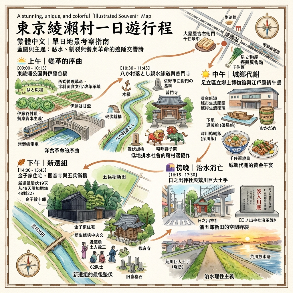 東京綾瀨村一日遊行程