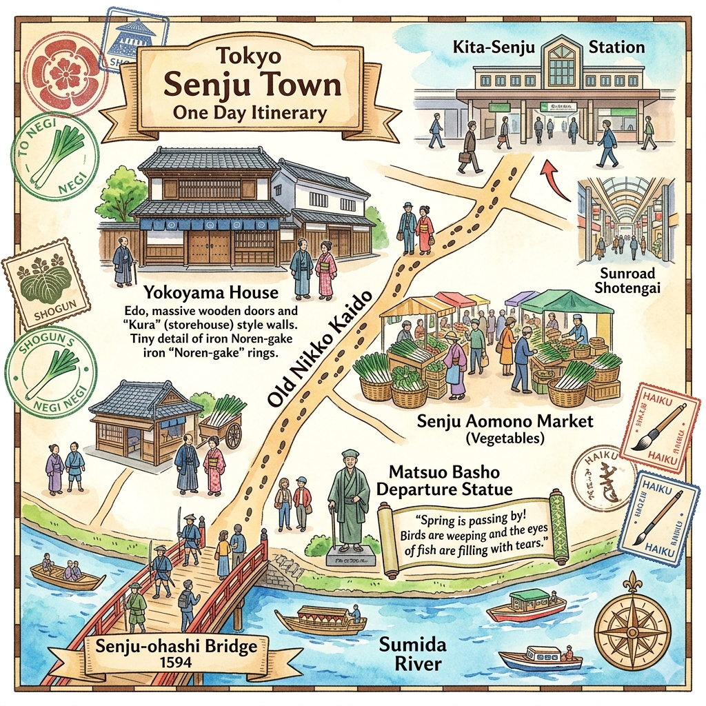 Tokyo Senju Town One Day Itinerary