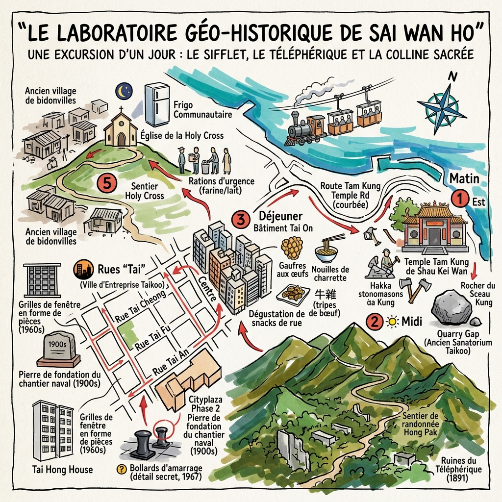 Itinéraire d'excursion d'une journée à la rivière Sai Wan à Hong Kong