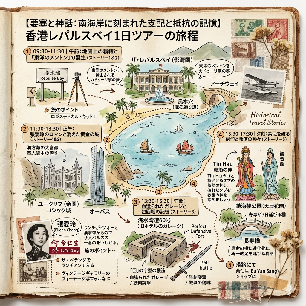 香港レパルスベイ 1 日ツアーの旅程