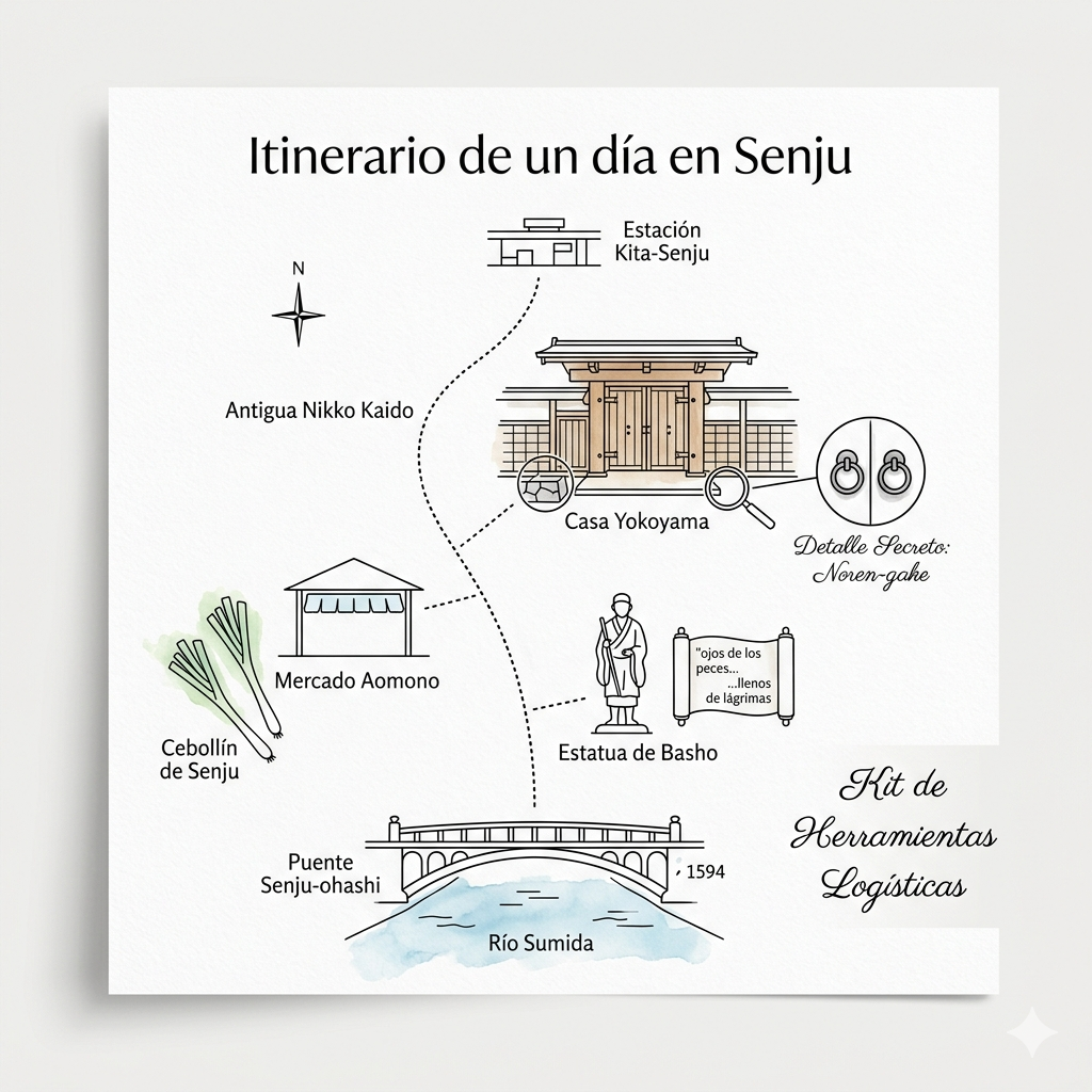Itinerario de un día en la ciudad de Senju en Tokio