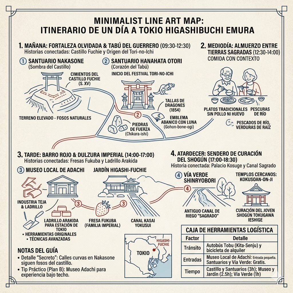 Itinerario de un día en la ciudad de Senju en Tokio