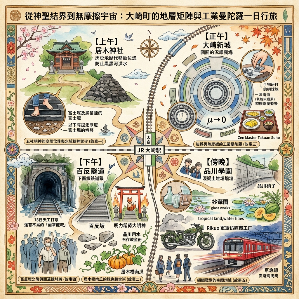 從神聖結界到無摩擦宇宙：大崎町的地層矩陣與工業曼陀羅一日行旅