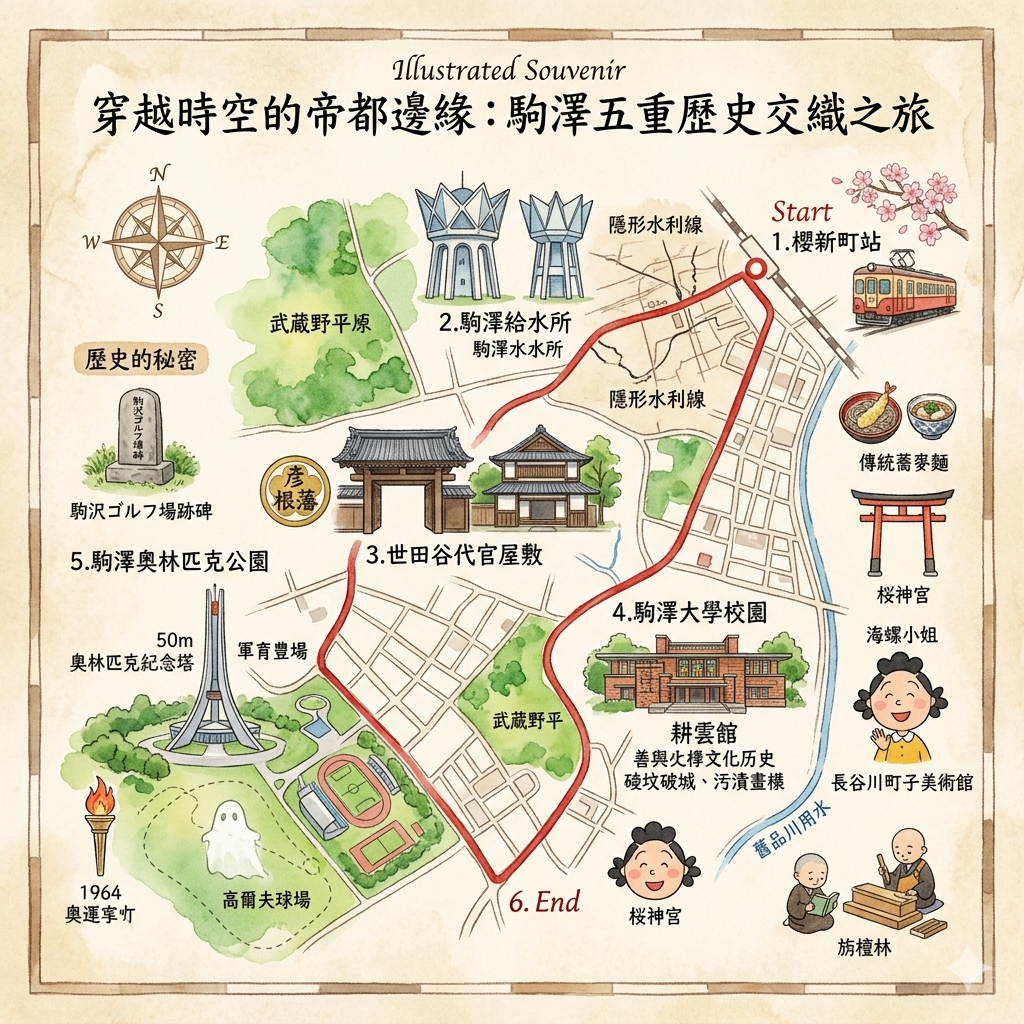 穿越時空的帝都邊緣：駒澤五重歷史交織之旅