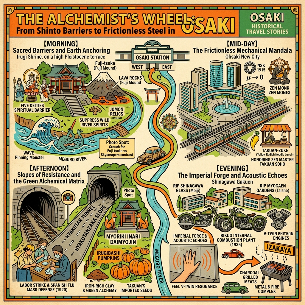 The Alchemist's Wheel_ From Shinto Barriers to Frictionless Steel in Osaki
