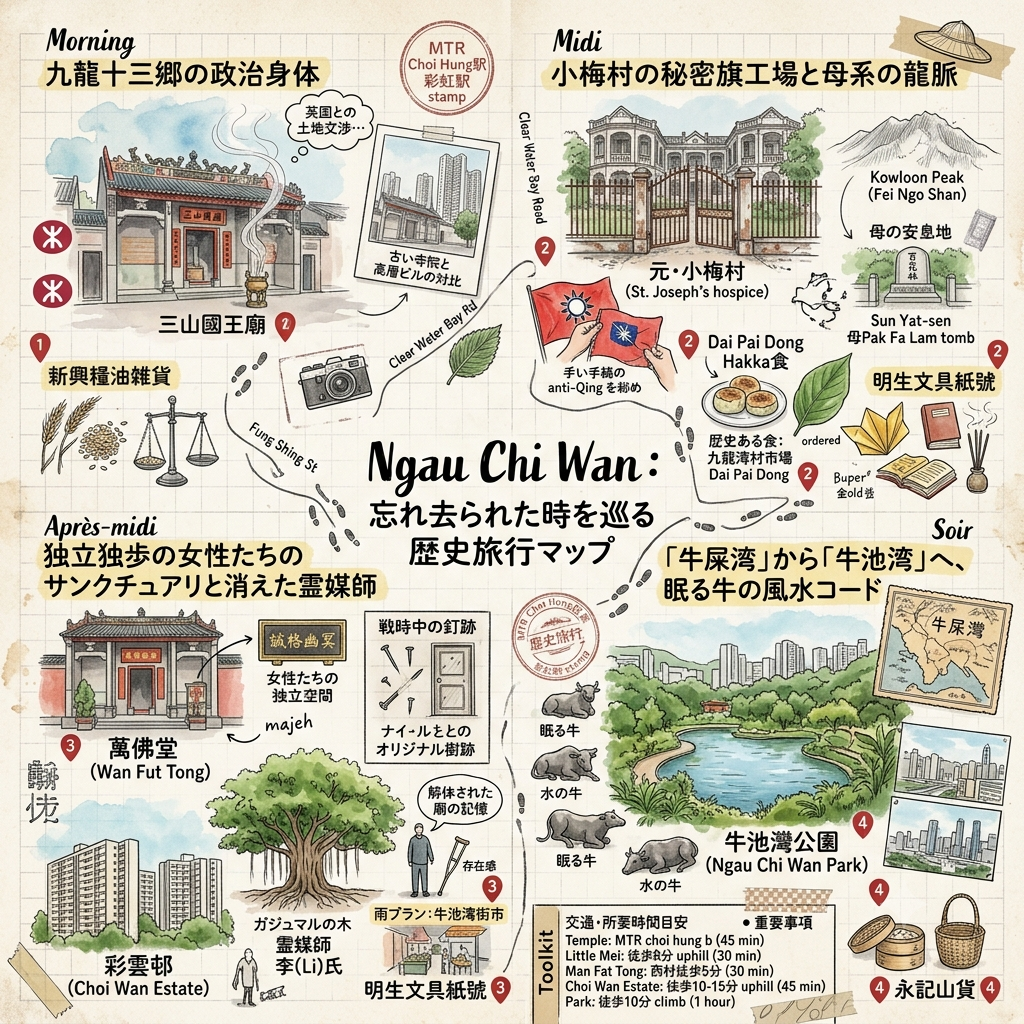 ナラティブ・タイトル：牛池湾（ガウチーワン）の「離心力」をたどる旅――放逐された者たちと土着の記憶