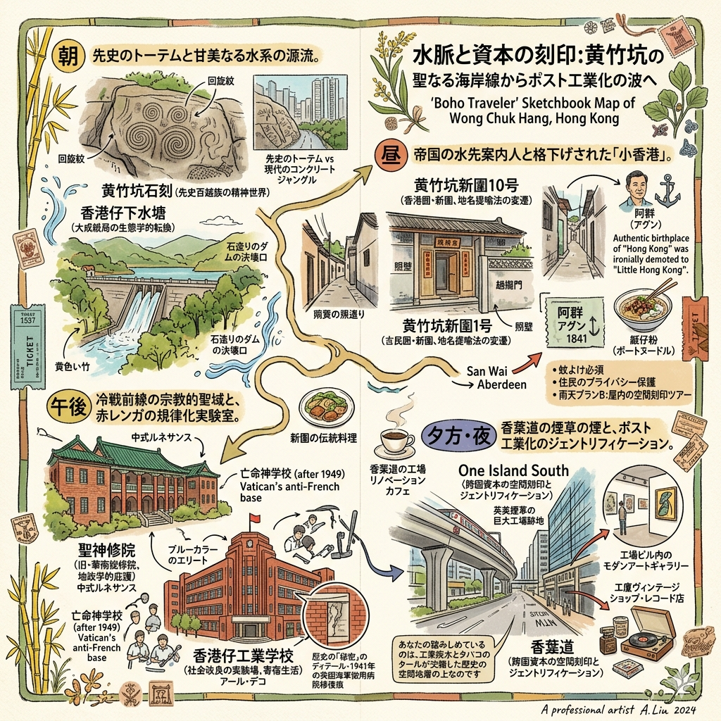  水脈と資本の刻印：黄竹坑の聖なる海岸線からポスト工業化の波へ