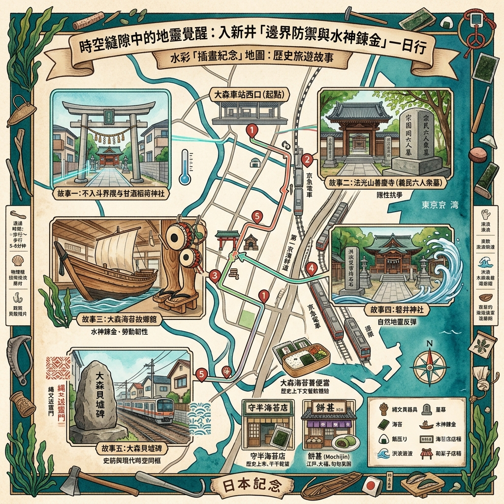 旅程主题：時空縫隙中的地靈覺醒：入新井「邊界防禦與水神鍊金」一日行