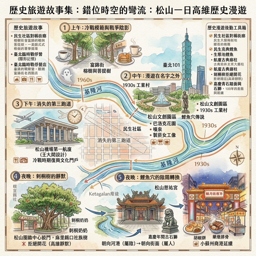 錯位時空的彎流：松山一日高維歷史漫遊