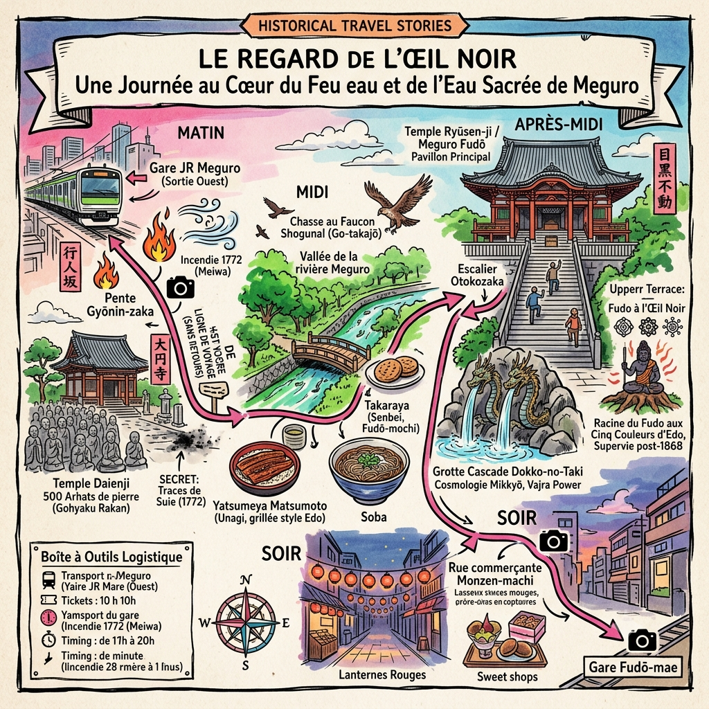 Le Regard de l'Œil Noir _ Une Journée au Cœur du Feu et de l'Eau Sacrée de Meguro