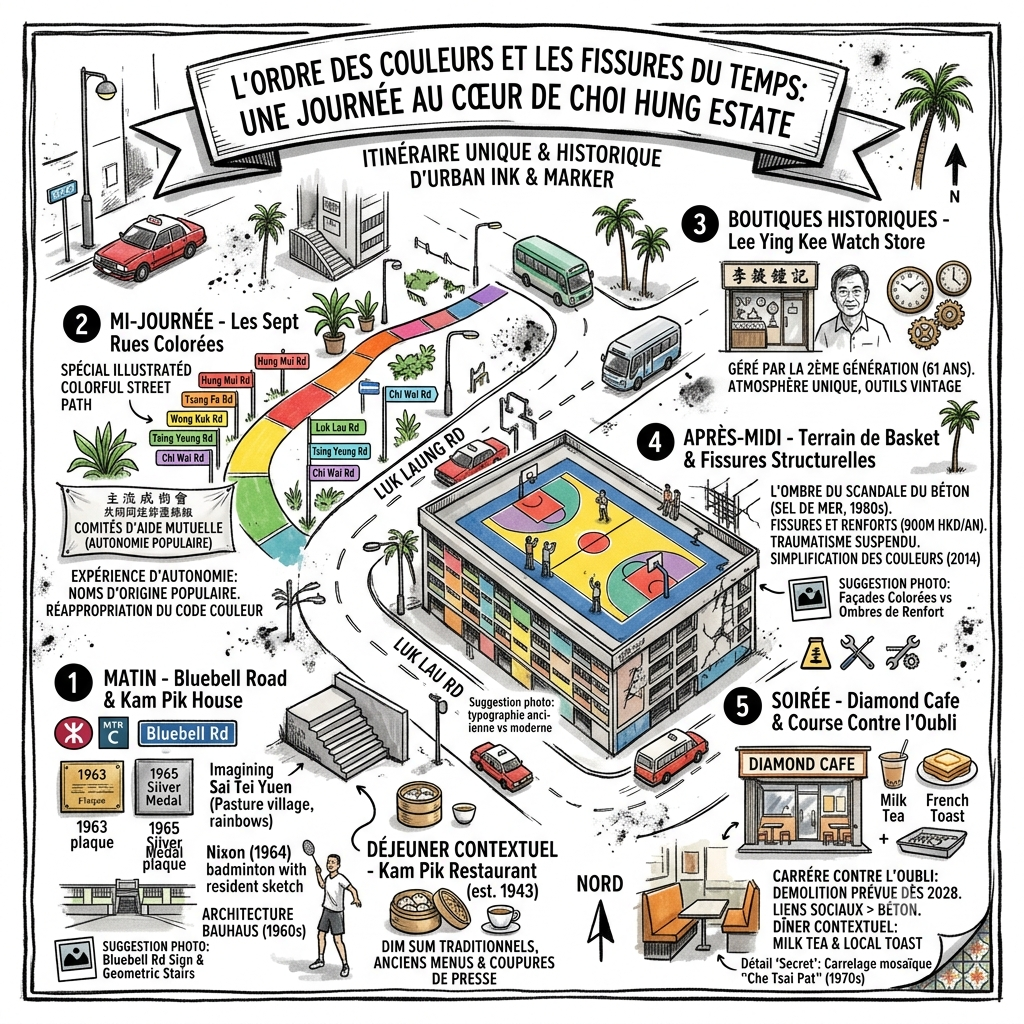 L'Ordre des Couleurs et les Fissures du Temps _ Une journée au cœur de Choi Hung Estate