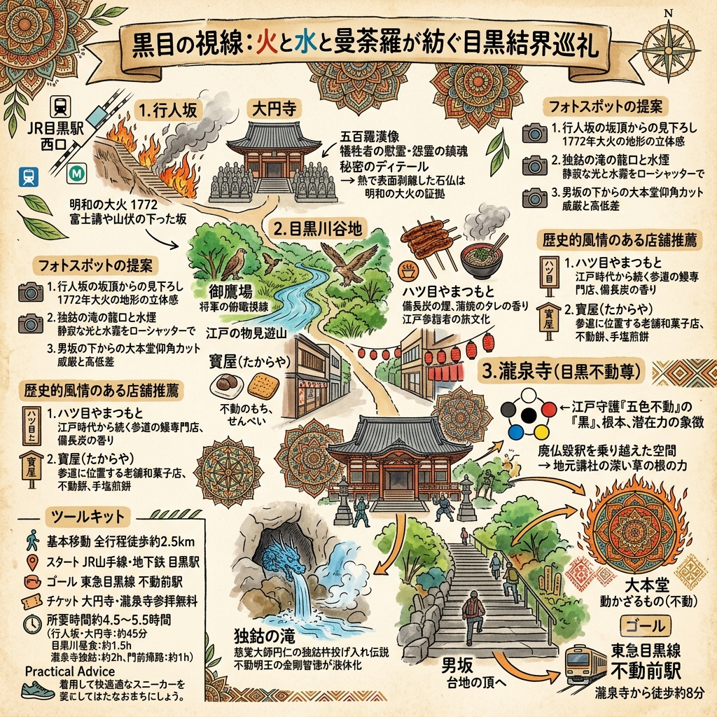 黒目の視線：火と水と曼荼羅が紡ぐ目黒結界巡礼