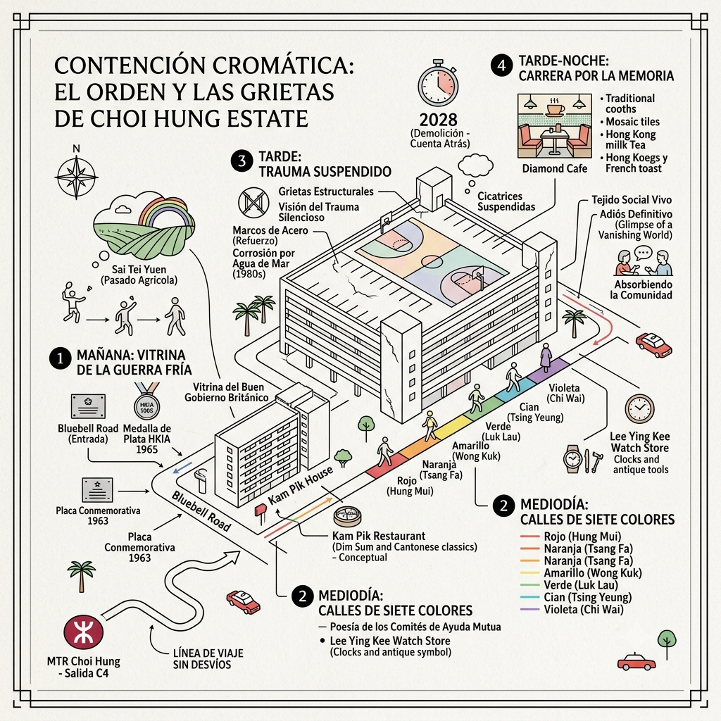 Contención Cromática_ El Orden y las Grietas de Choi Hung Estate