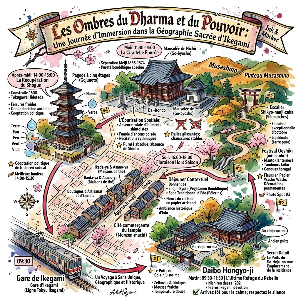 Les Ombres du Dharma et du Pouvoir _ Une Journée d'Immersion dans la Géographie Sacrée d'Ikegami