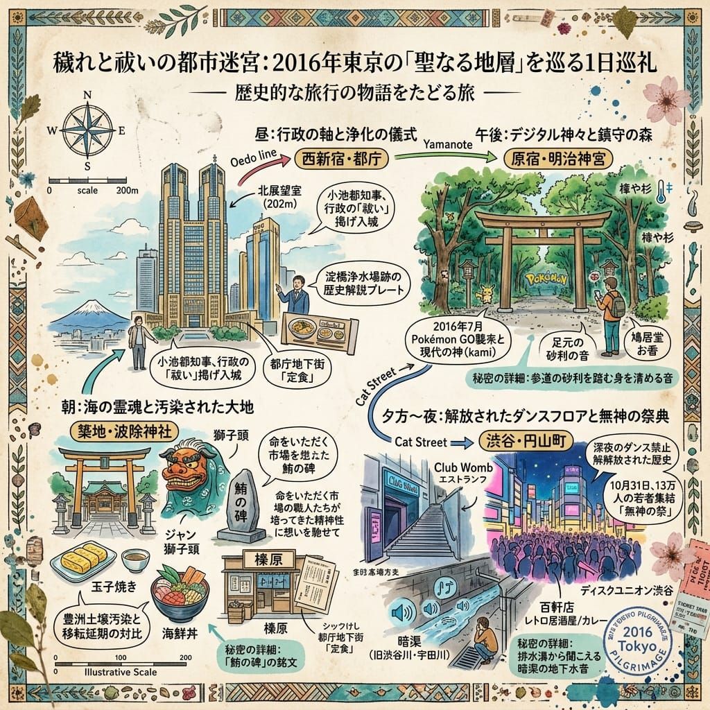 穢れと祓いの都市迷宮：2016年東京の「聖なる地層」を巡る1日巡礼.