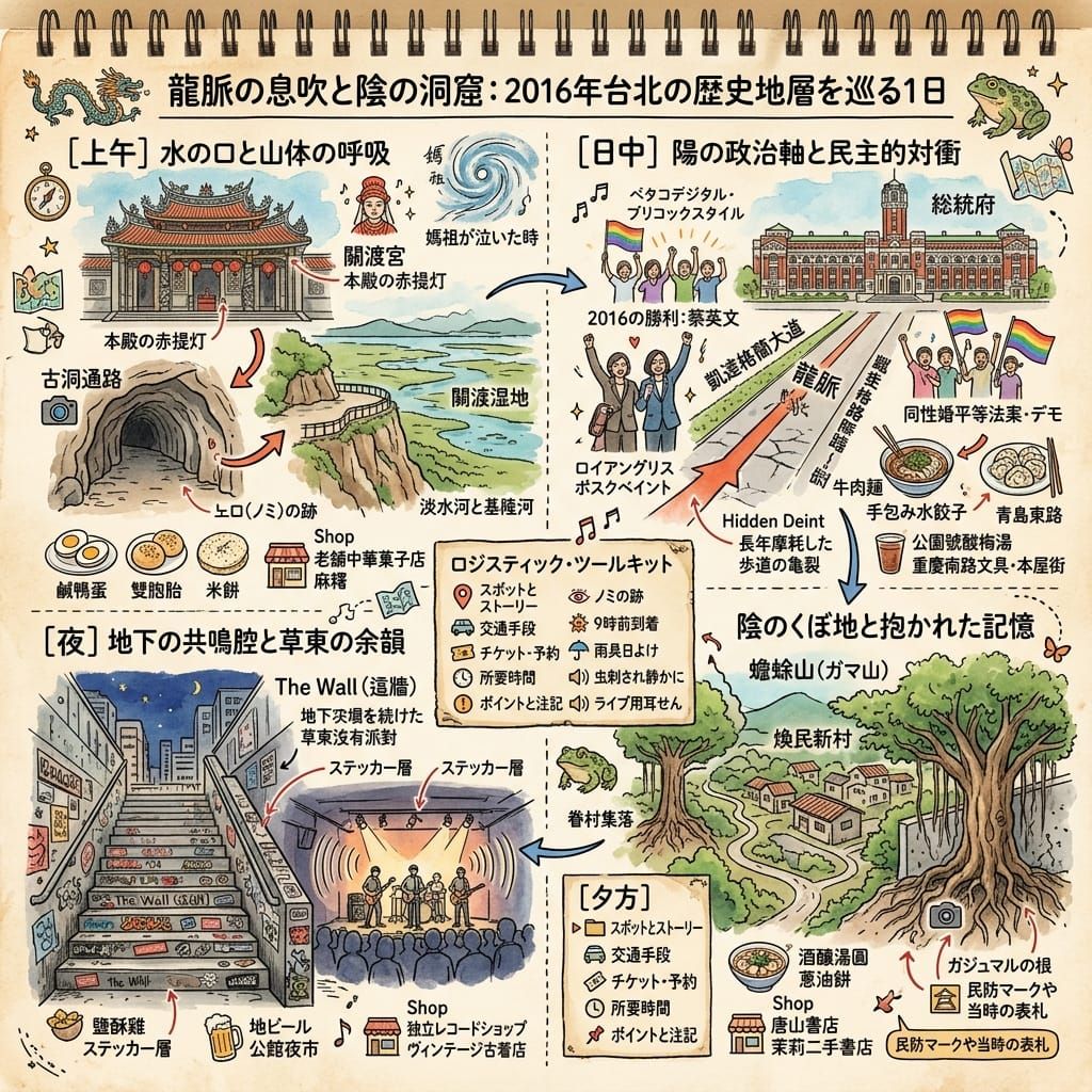 龍脈の息吹と陰の洞窟：2016年台北の歴史地層を巡る1日