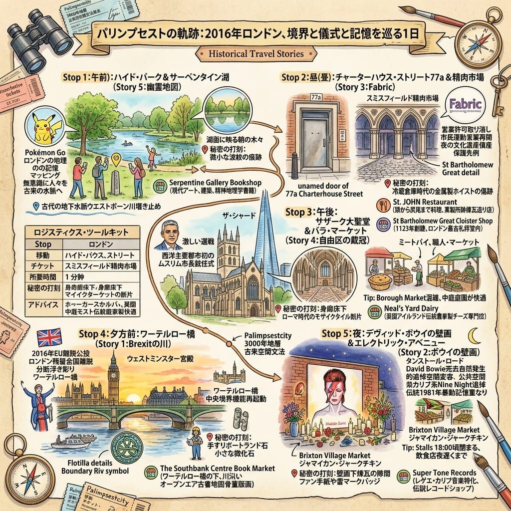 パリンプセストの軌跡：2016年ロンドン、境界と儀式と記憶を巡る1日