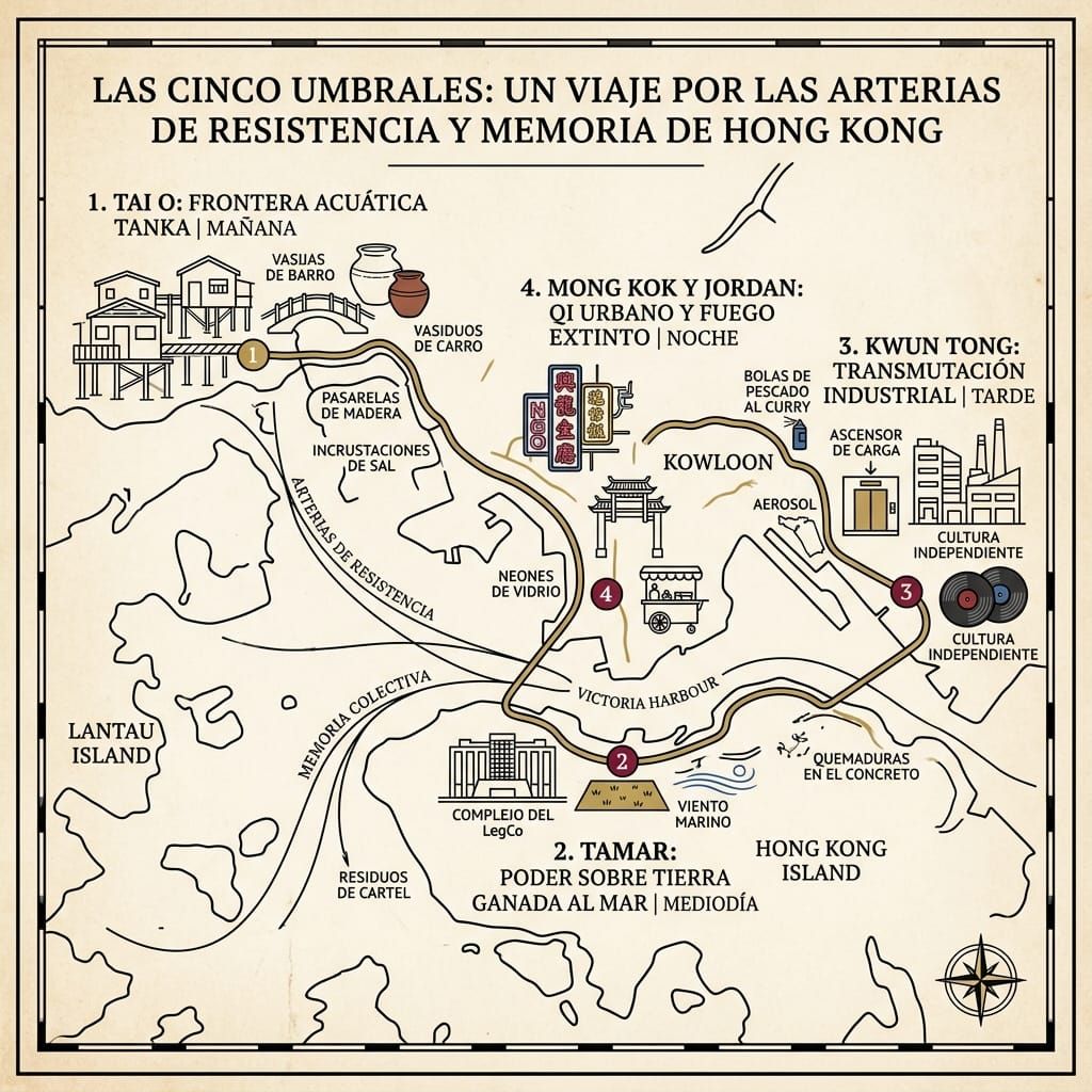 Las Cinco Umbrales_ Un Viaje por las Arterias de Resistencia y Memoria de Hong Kong