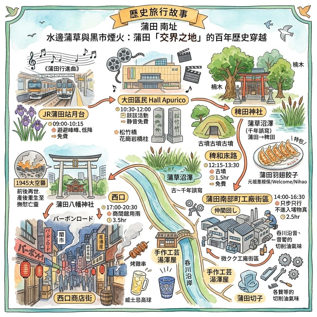 水邊蒲草與黑市煙火：蒲田「交界之地」的百年歷史穿越