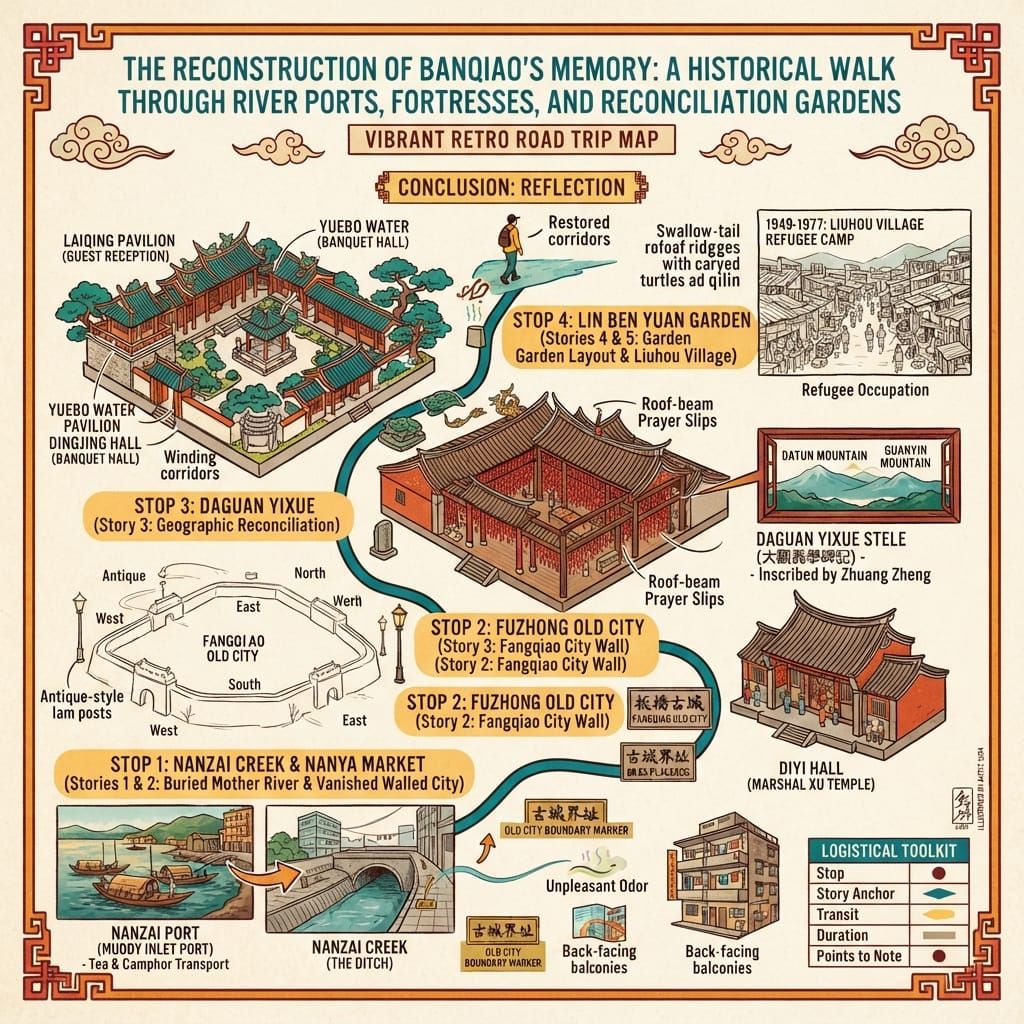 The Reconstruction of Banqiao's Memory_ A Historical Walk Through River Ports, Fortresses, and Reconciliation Gardens