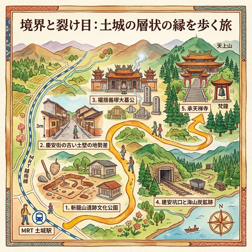 境界と裂け目：土城の層状の縁を歩く旅