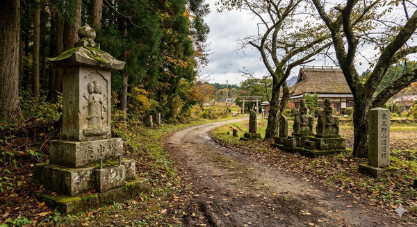 庚申塔與馬頭觀音石像