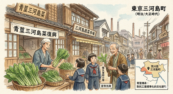 Ce légume traditionnel est cultivé à l'école primaire d'Ogumiyamae.