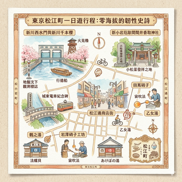 東京松江町一日遊行程