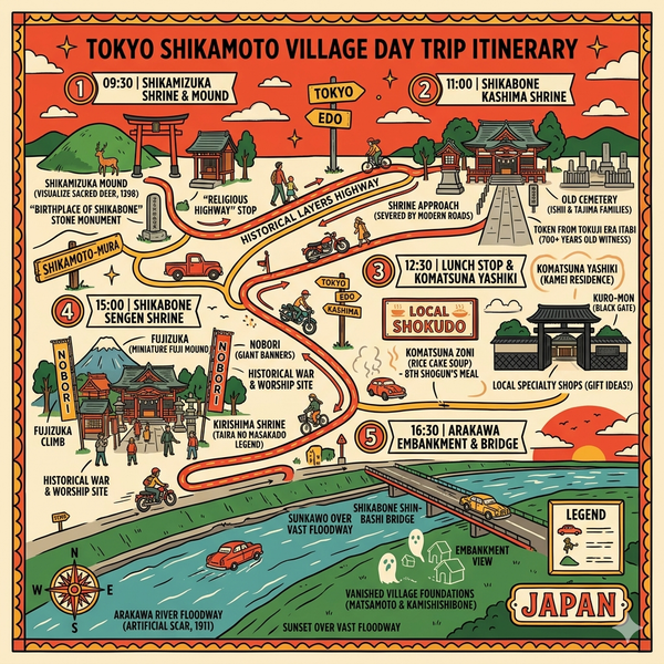 Tokyo Shikamoto Village Day Trip Itinerary